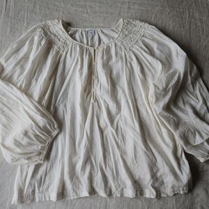 Cream Flowy Blouse